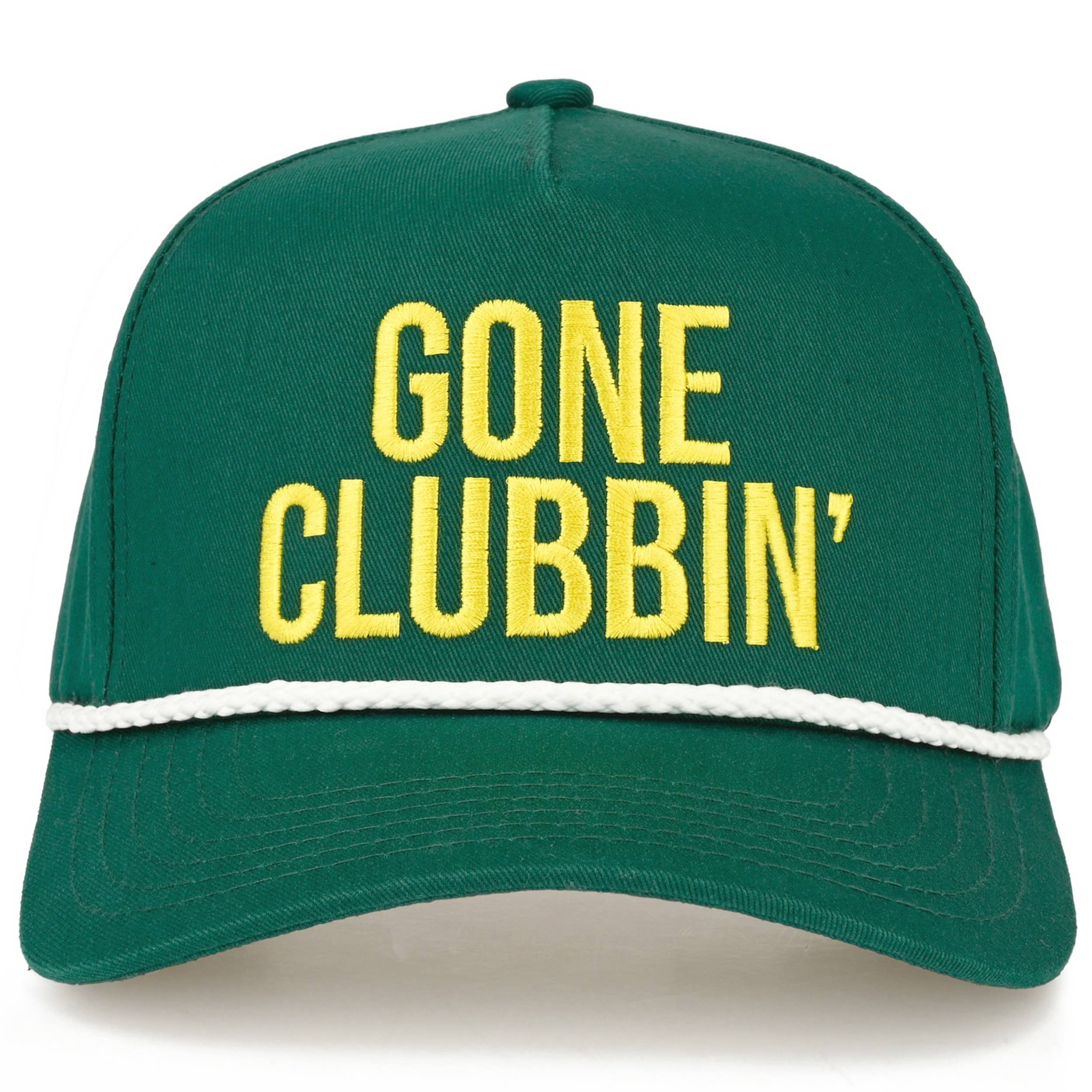 C.C GONE CLUBBIN' Letter with Rope on Two Tone Trucker Hat