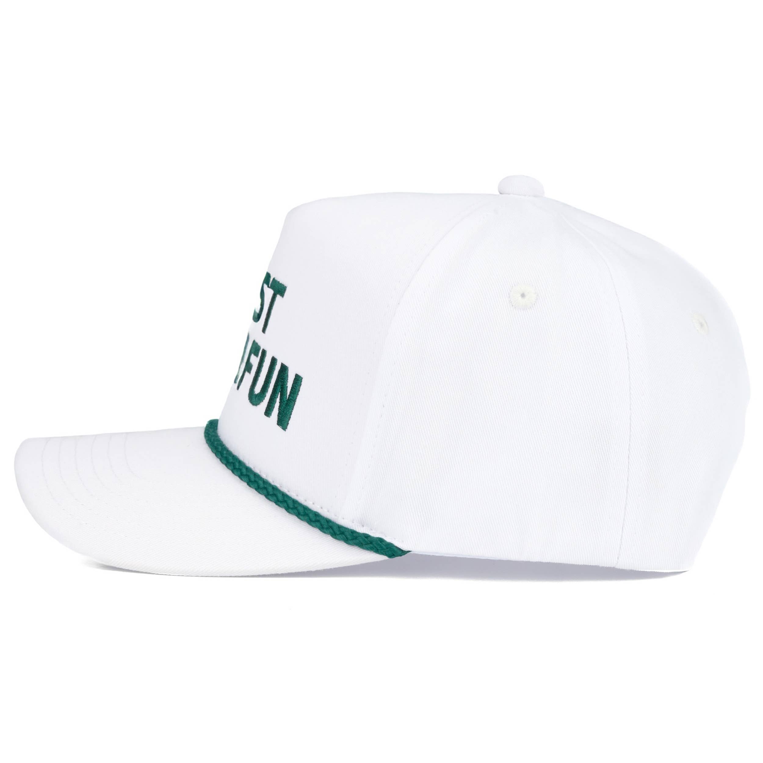 C.C JUST FORE FUN Letter Embroidered on Two Tone Trucker Hat