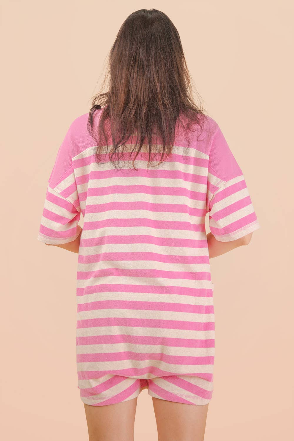 Stripe Casual Knit Romper