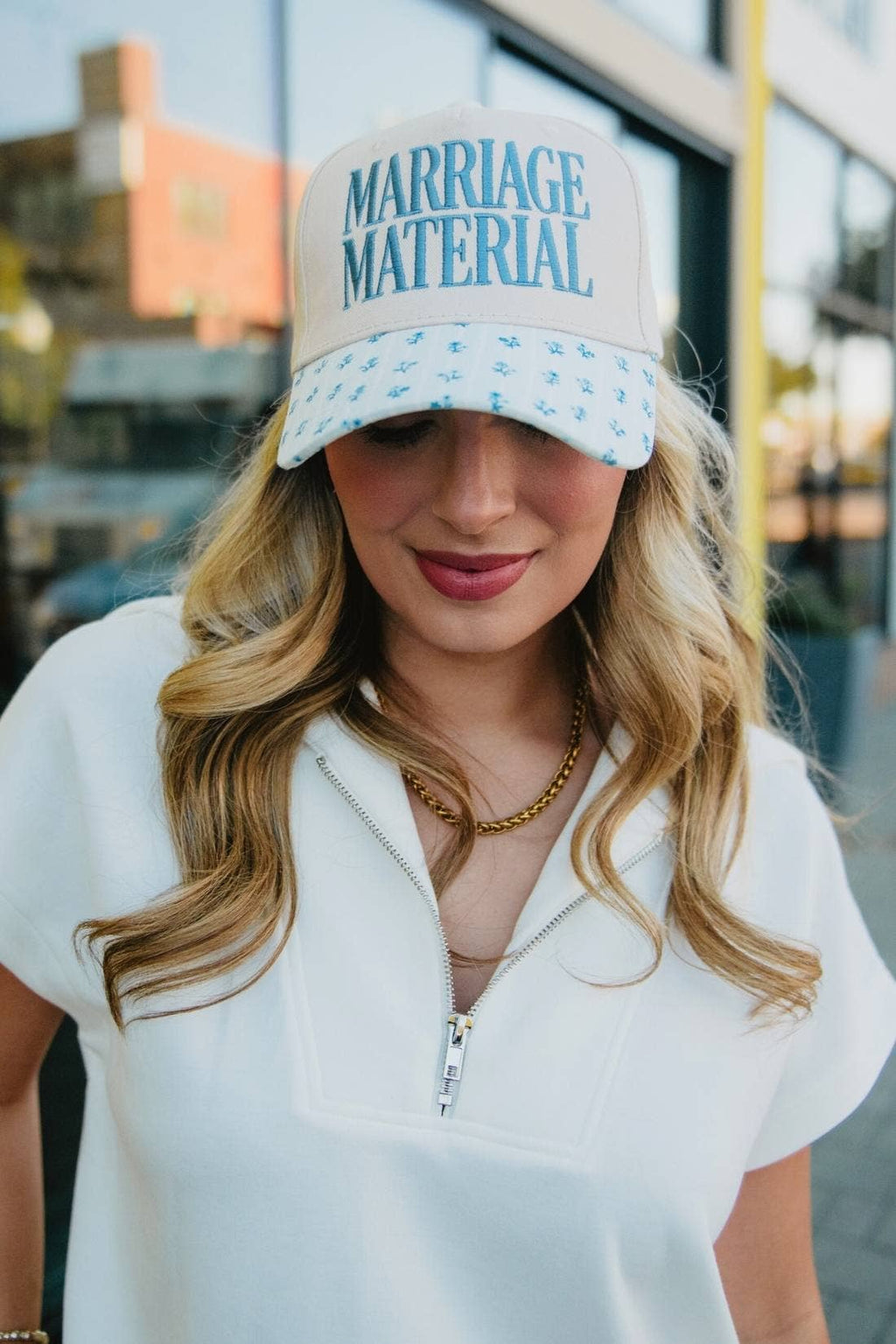 Marriage Material Two-Toned Trucker Hats For Women