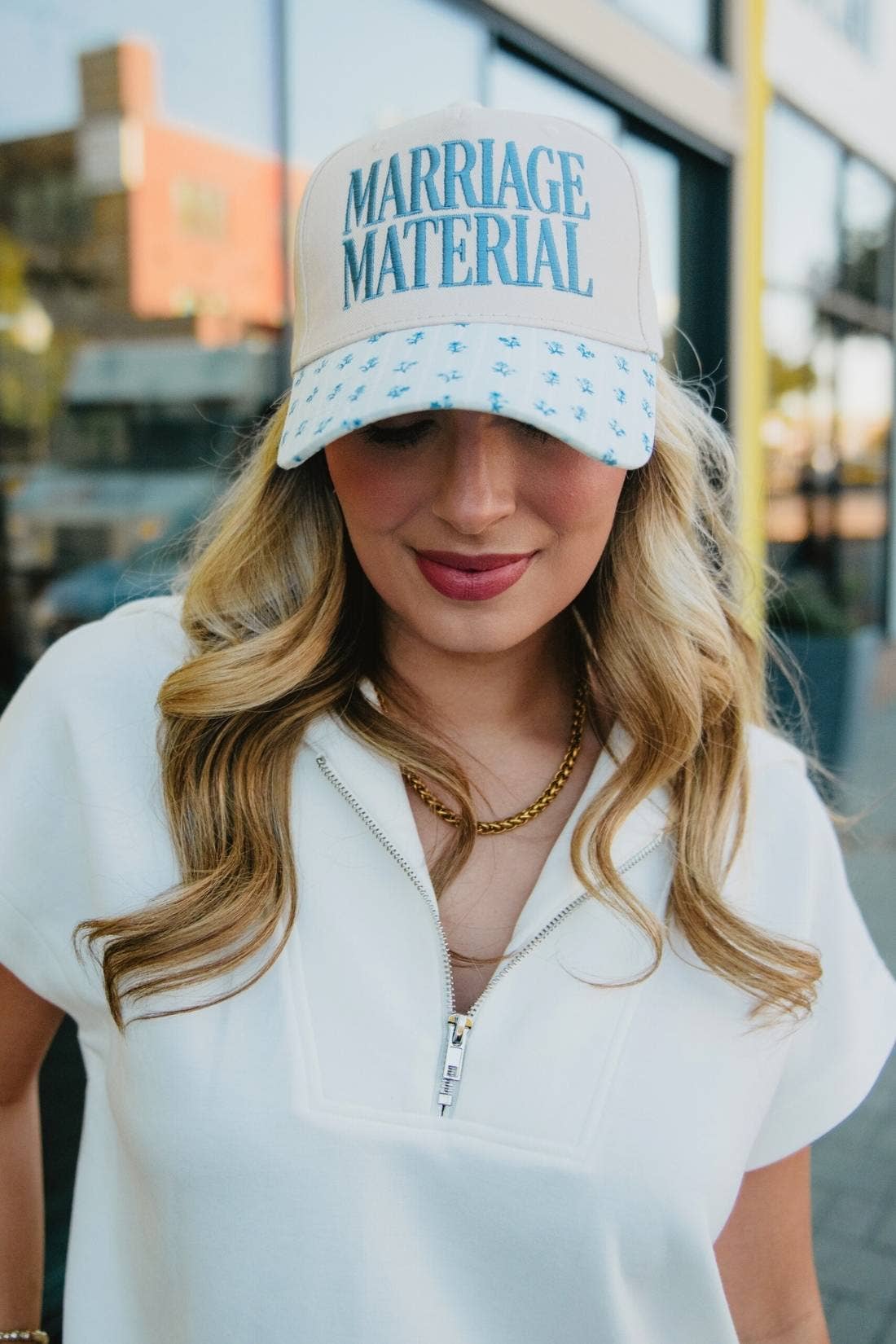 Marriage Material Two-Toned Trucker Hats For Women