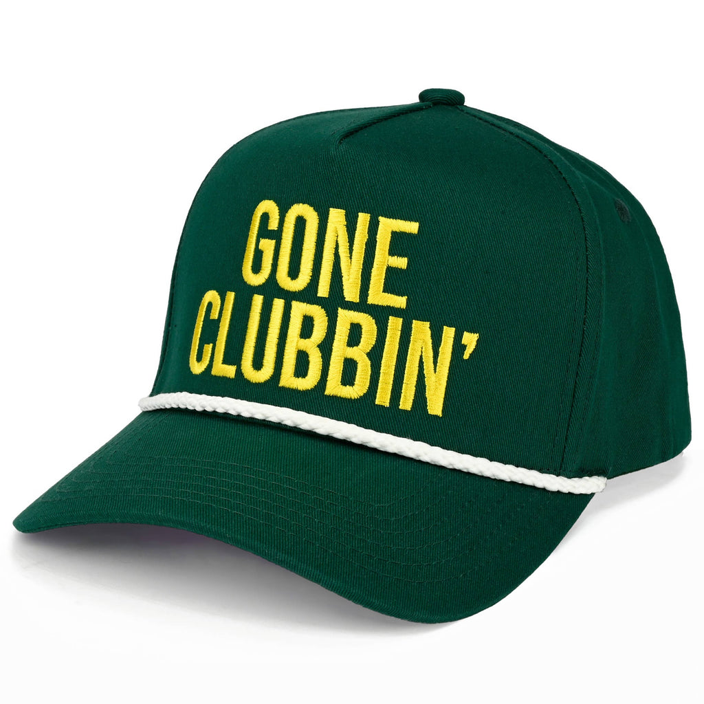 C.C GONE CLUBBIN' Letter with Rope on Two Tone Trucker Hat
