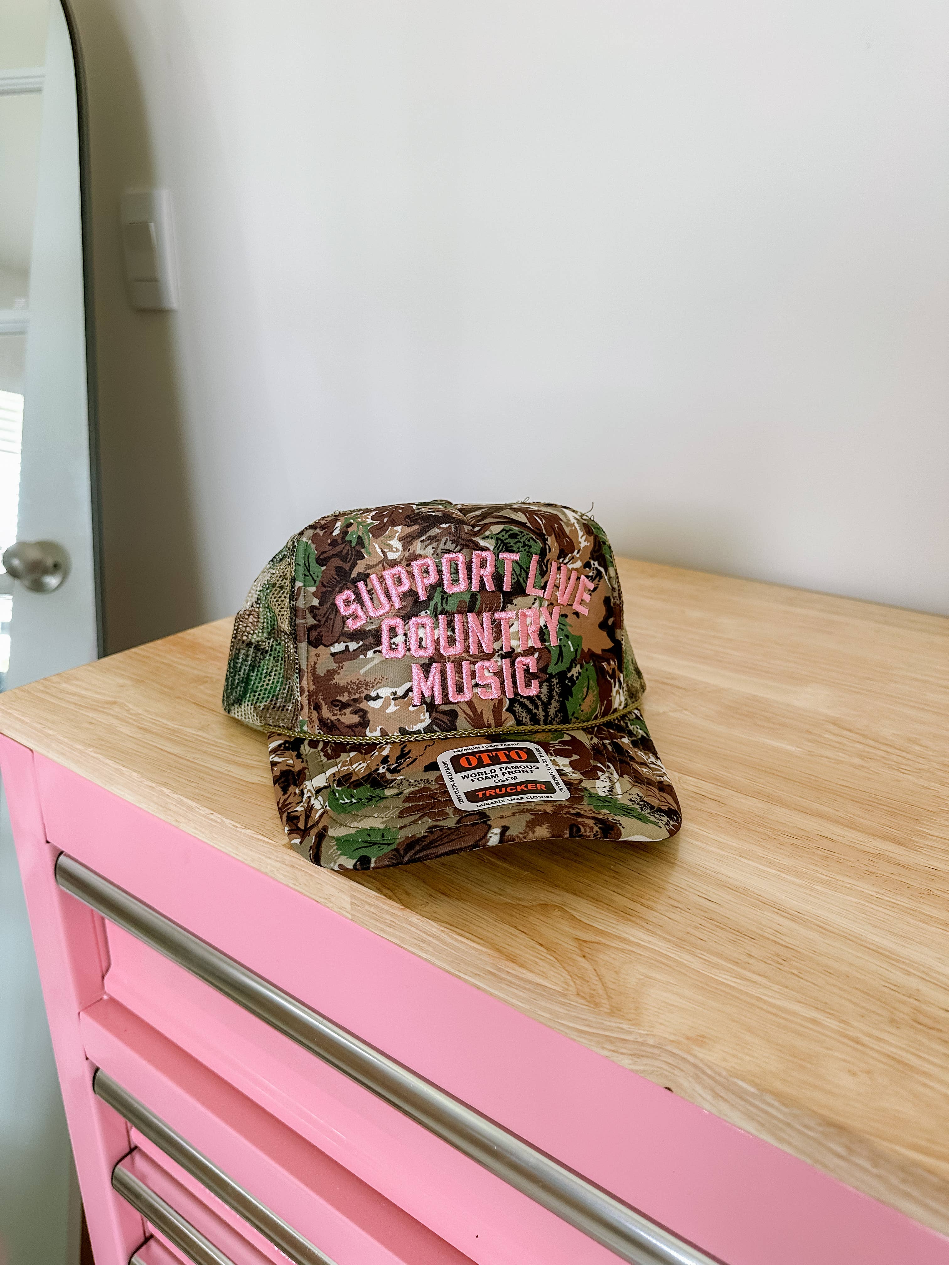 Support Live Country Music Embroidered Hat Real Tree Camo