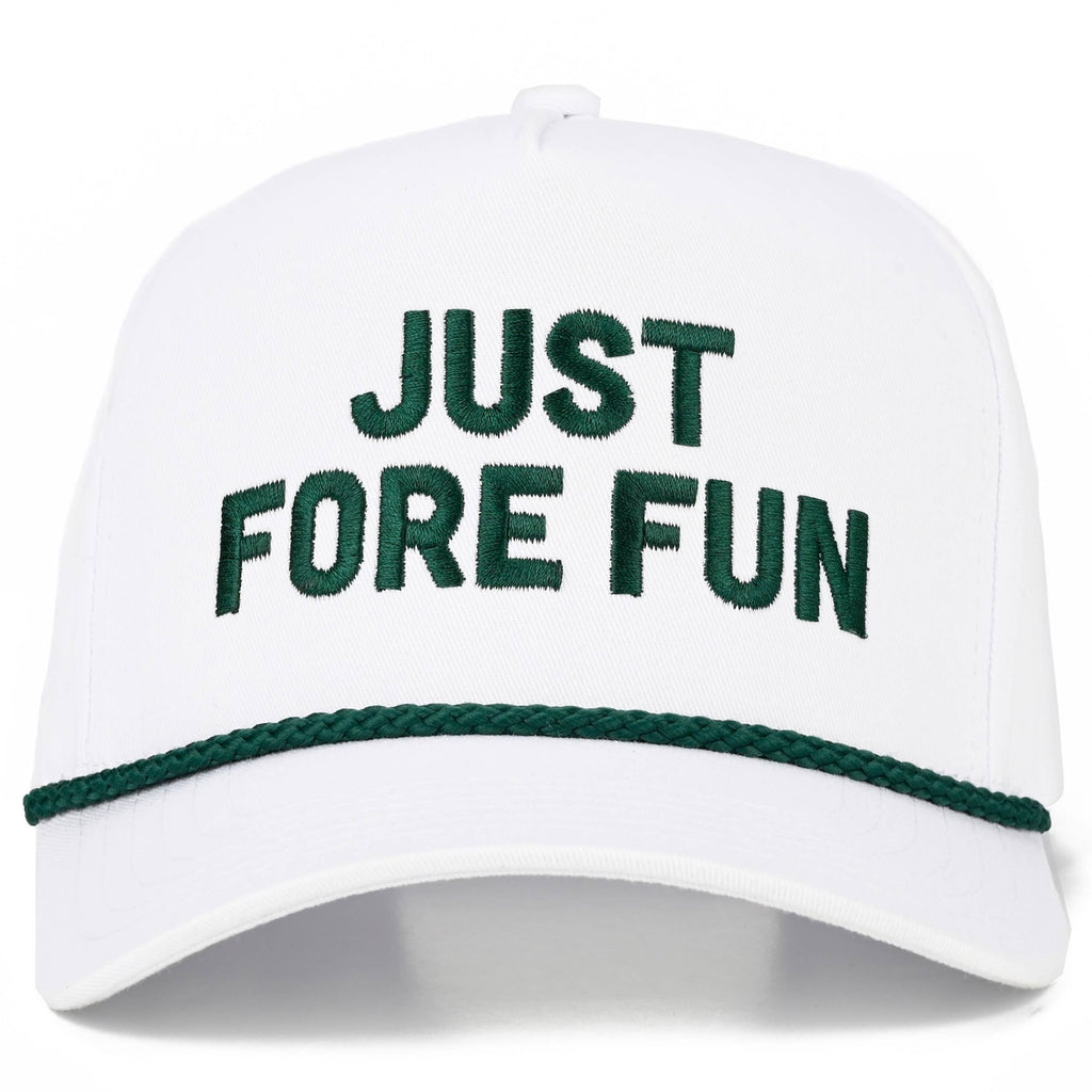 C.C JUST FORE FUN Letter Embroidered on Two Tone Trucker Hat
